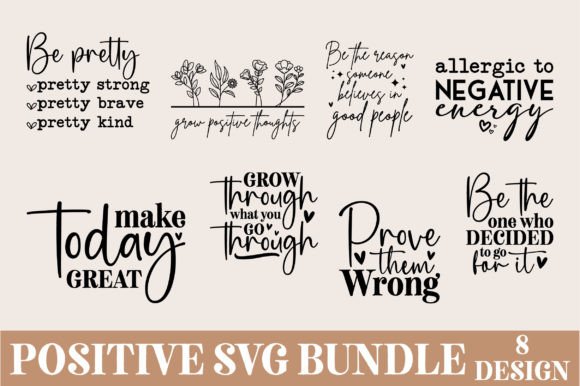 Download Positive Quotes SVG Bundle - Svg bundle Collection