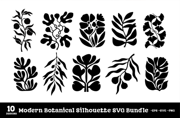 Download Modern Botanical Silhouette SVG Bundle - Svg bundle Collection