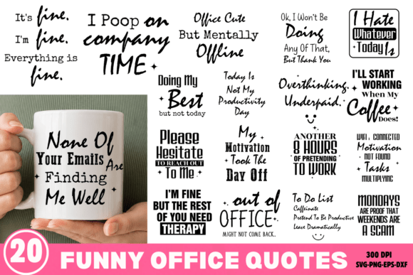 Download Funny Sarcastic Office Quotes SVG Bundle - Svg bundle Collection