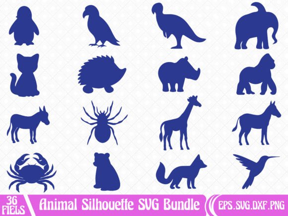 Download Animal Silhouette SVG Bundle - Svg bundle Collection