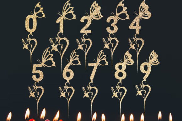 Download Birthday Cake Topper Number Laser Cut - Premium Resources