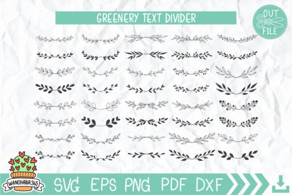 Download Greenery Text Divider Svg Bundle - Svg bundle Collection