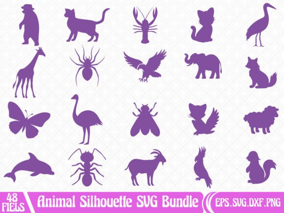 Download Animal Silhouette SVG Bundle - Svg bundle Collection