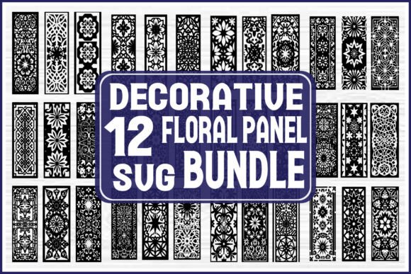 Download Decorative Floral Panel SVG Bundle - Svg bundle Collection