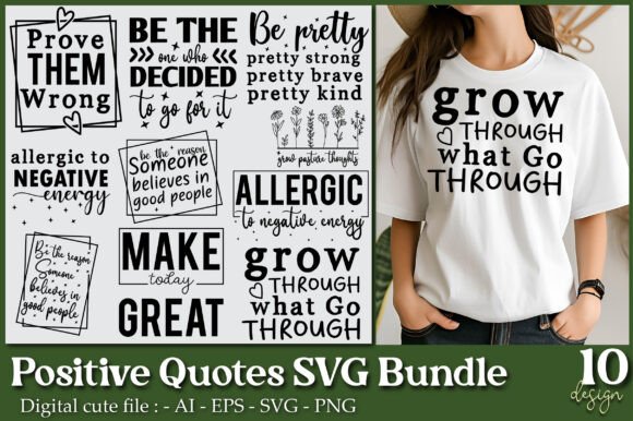 Download Positive Quotes SVG Bundle - Svg bundle Collection