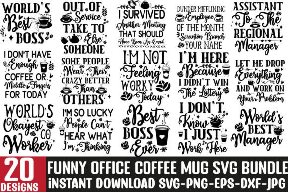 Download Funny Office Coffee Mug SVG Bundle - Svg bundle Collection