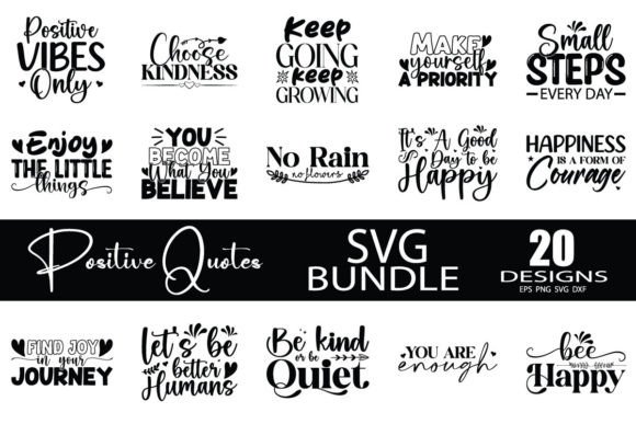 Download Positive Quotes SVG Bundle - Svg bundle Collection