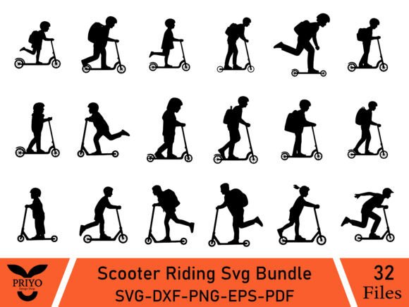 Download Scooter Riding Svg Bundle, Scooter SVG - Svg bundle Collection