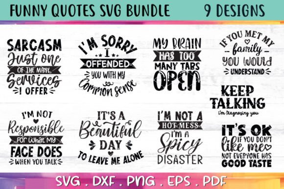 Download Sarcasm Svg Bundle, Funny Quotes Svg - Svg bundle Collection