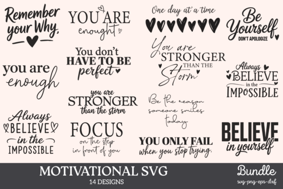 Download Motivational Quotes SVG Bundle - Svg bundle Collection