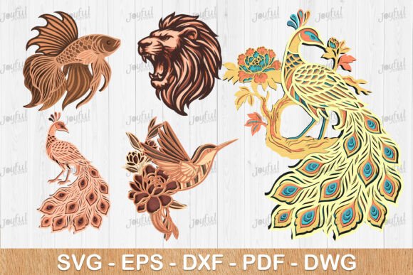 Download Layered Animal Wall Art SVG Bundle - Svg bundle Collection
