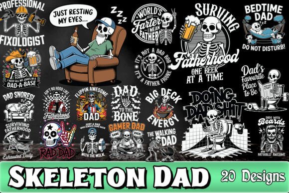 Download Skeleton Dad SVG Bundle - Svg bundle Collection