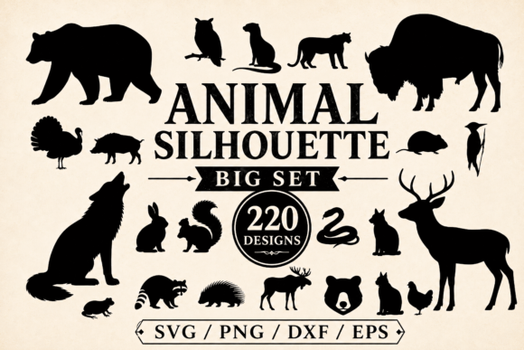 Download Animal Silhouette SVG Bundle - Svg bundle Collection