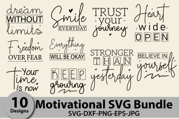 Download Motivational Quotes SVG Bundle - Svg bundle Collection