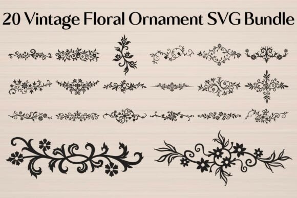 Download Vintage Floral Flourish SVG Bundle - Svg bundle Collection