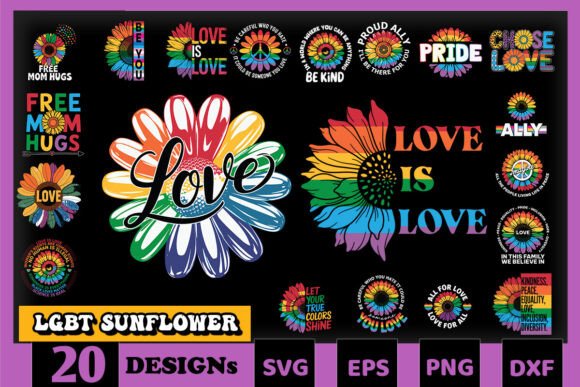 Download LGBT Sunflower SVG Bundle - Svg bundle Collection