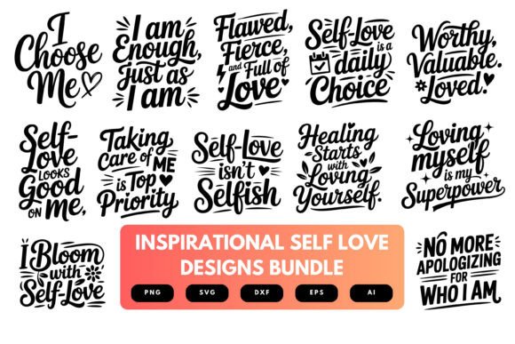 Download Inspirational Self Love SVG Bundle - Svg bundle Collection